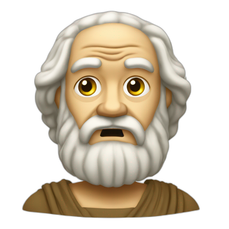 Socrates balling | AI Emoji Generator