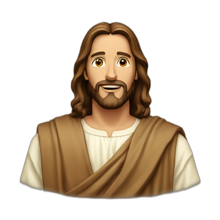 jesus christ at a laptop | AI Emoji Generator