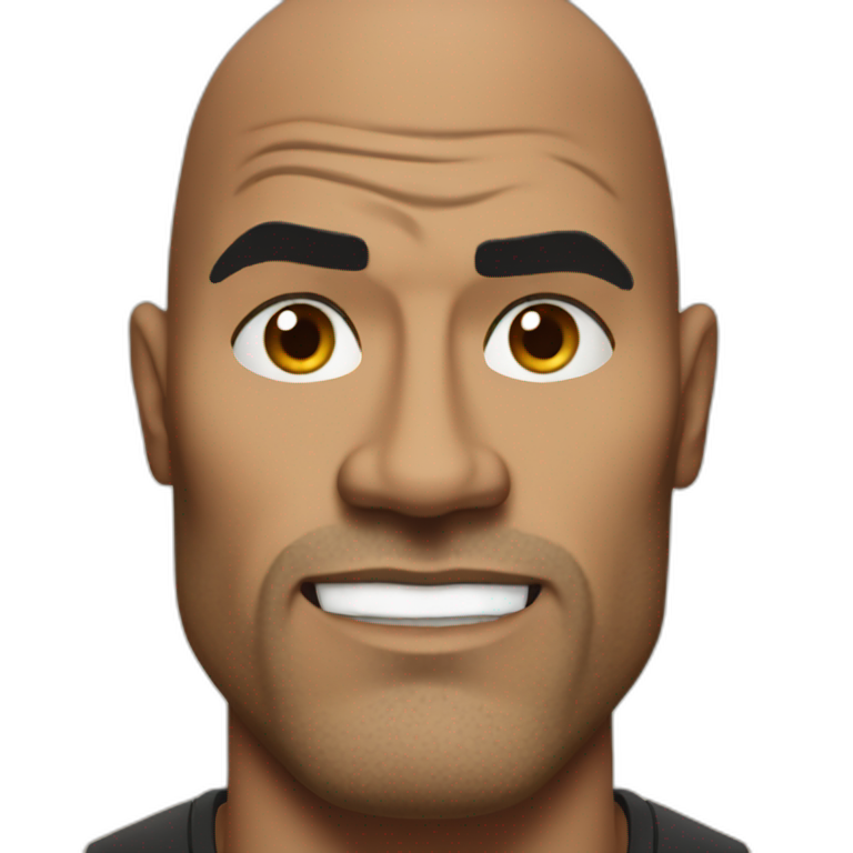 The rock eyebrow | AI Emoji Generator