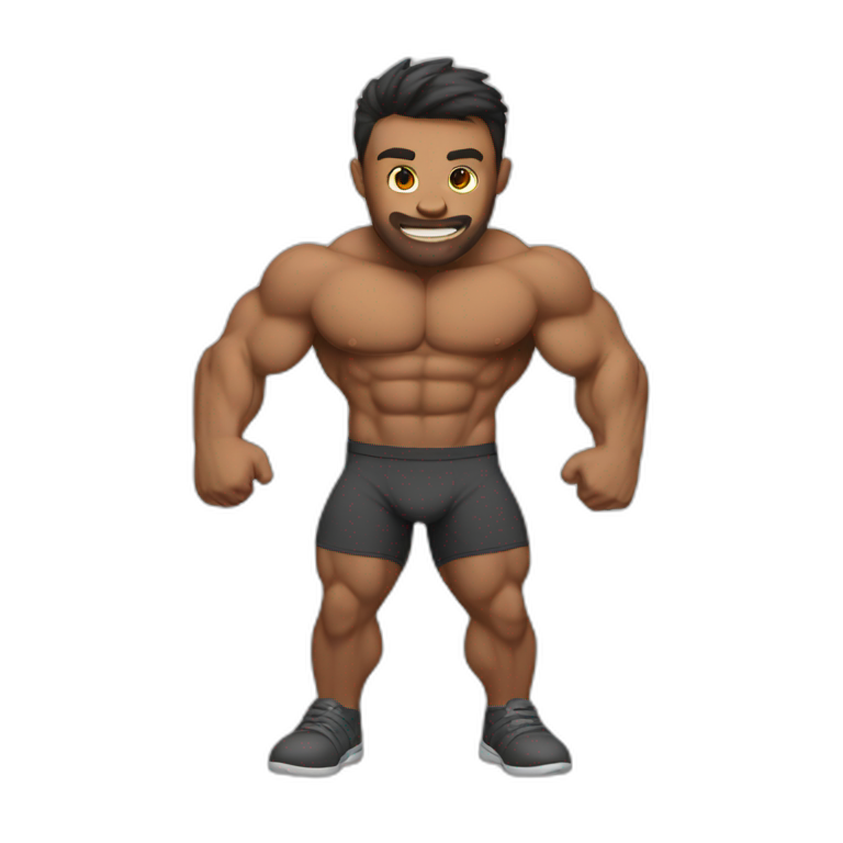 muscular black man sleeping | AI Emoji Generator