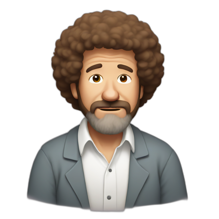 bob ross crying | AI Emoji Generator