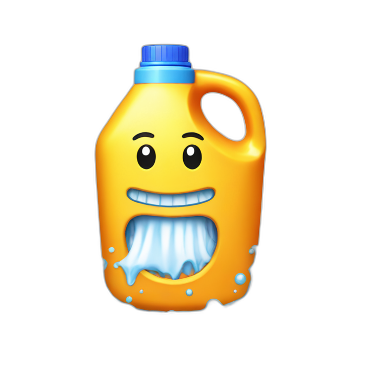 a bottle of laundry detergent, in the style of IOS emoji | AI Emoji ...