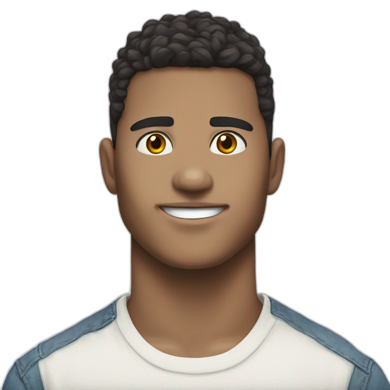 Confident Gaze Of Dark Skinned Ai Emoji Generator 6324