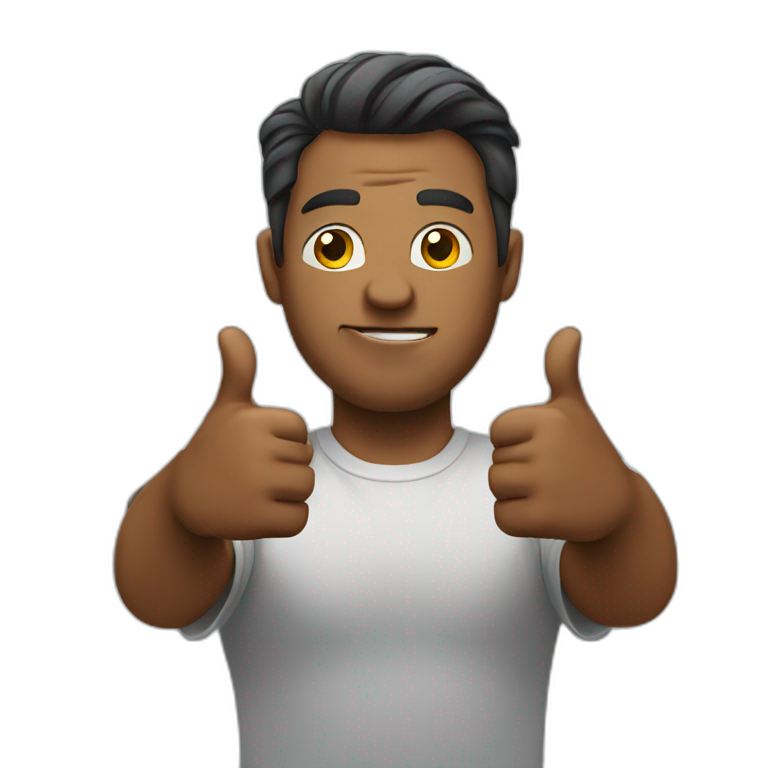 Man showing his fingures | AI Emoji Generator