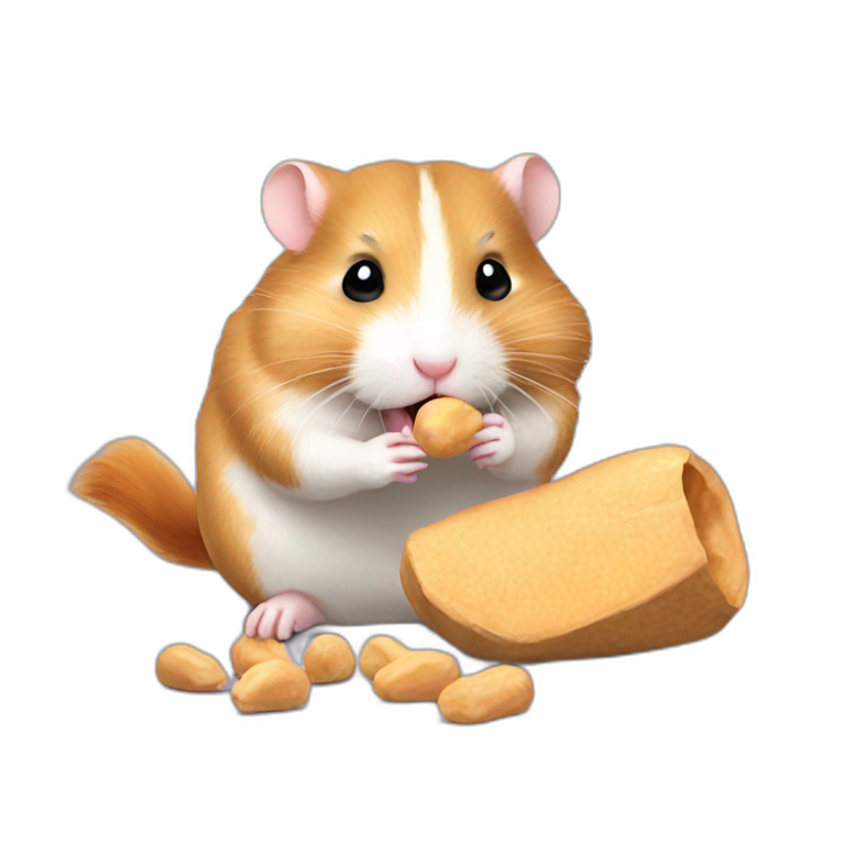 Hamster discount eating peanut