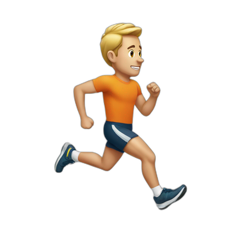 forrest gump run smile face | AI Emoji Generator