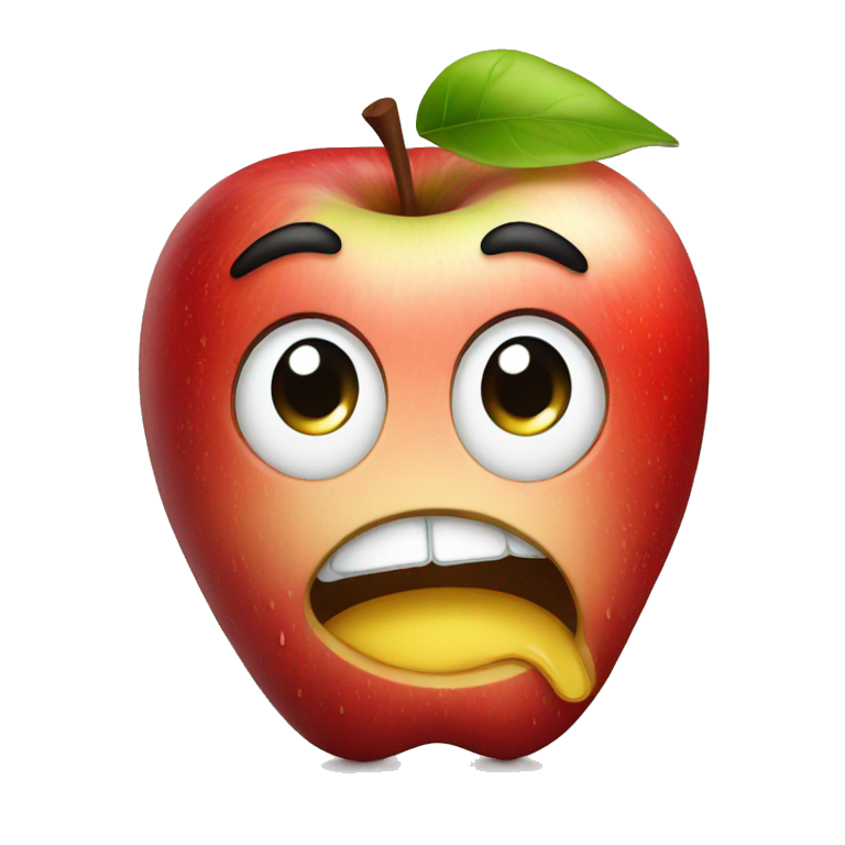 the ghost holding an apple | AI Emoji Generator