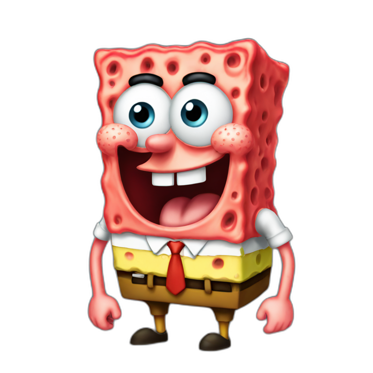 spongebob wearing red miami heat jersey | AI Emoji Generator