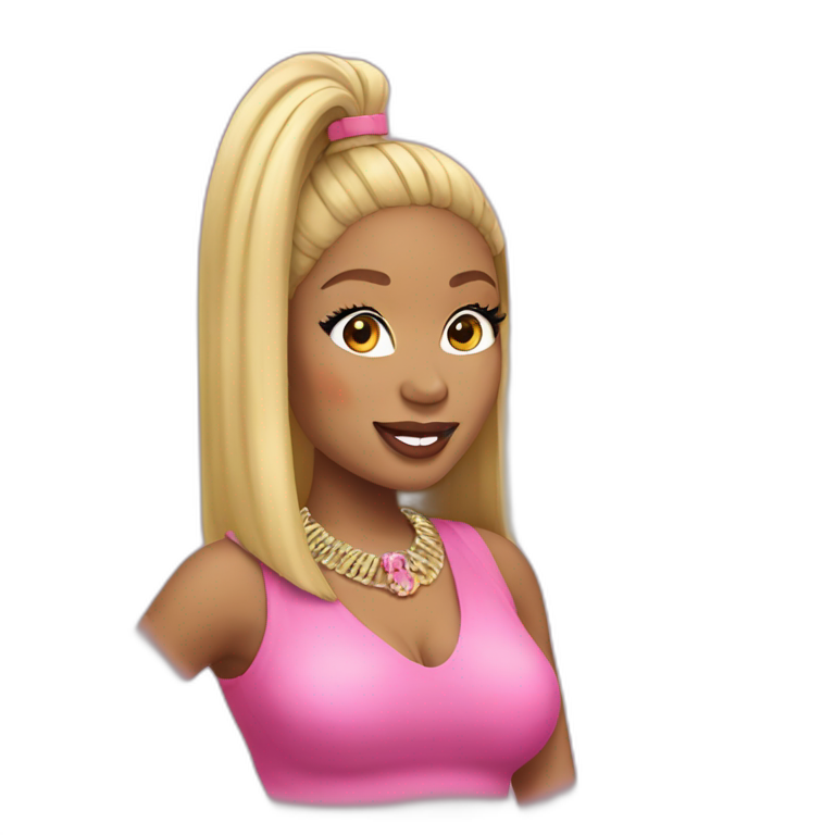 Nicki Minaj sipping tea side eye | AI Emoji Generator