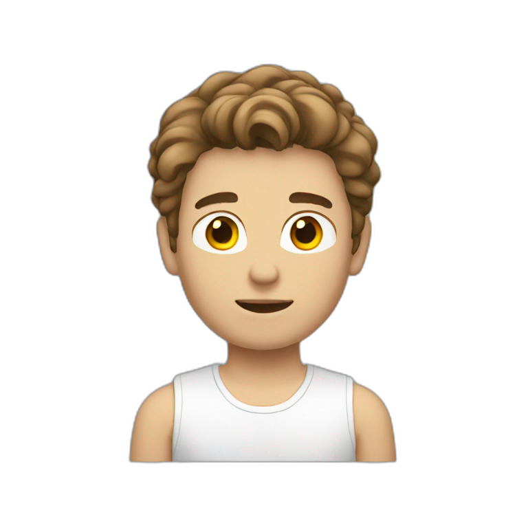 White and brown hair boy scout | AI Emoji Generator