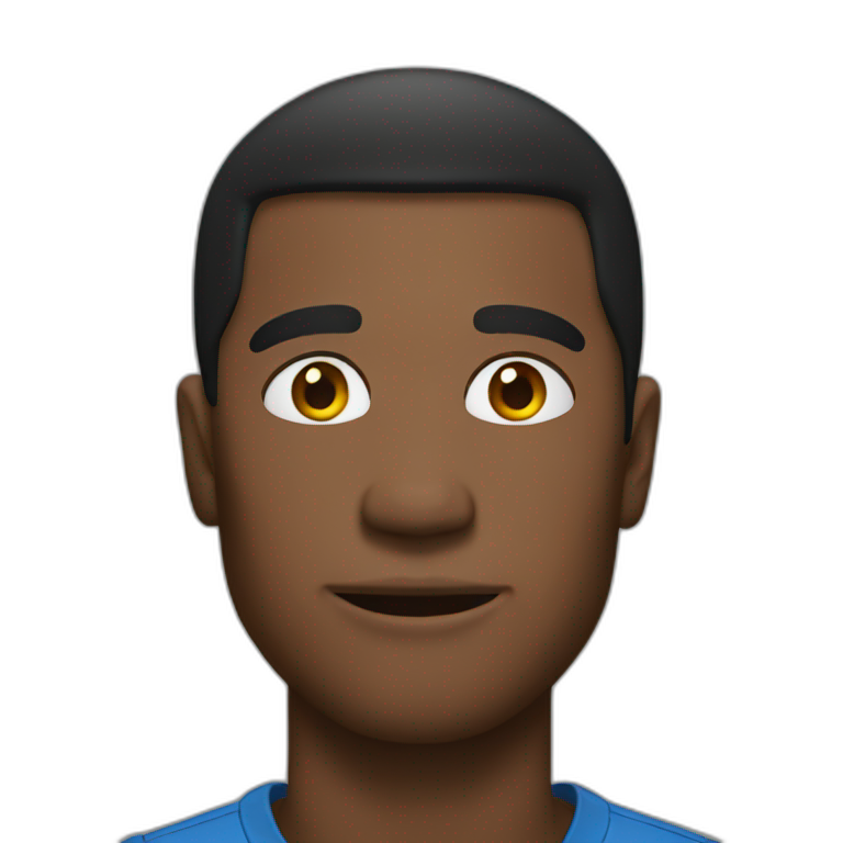 Chad face, jaw line, white hair, ear ring, young man | AI Emoji Generator