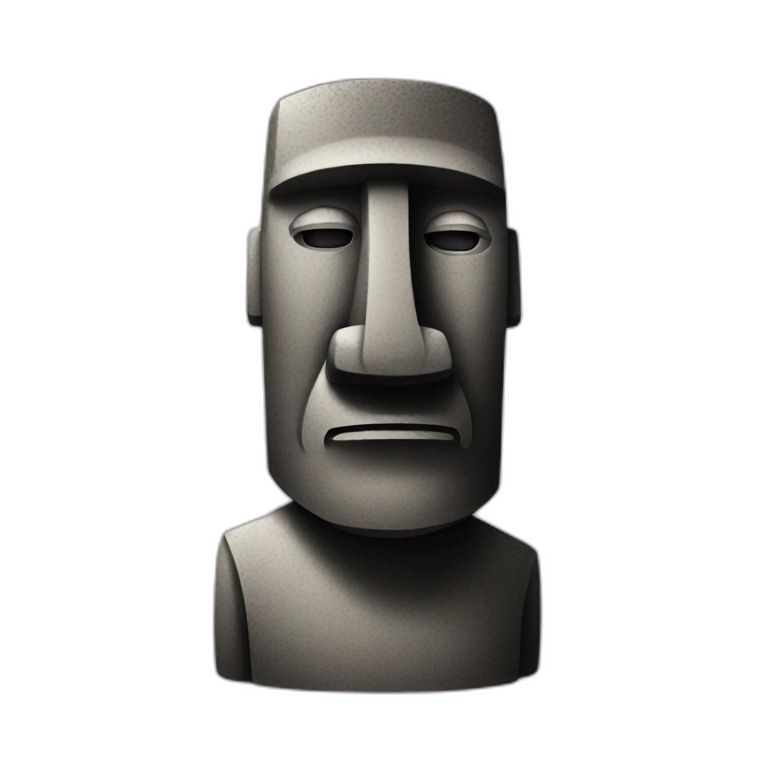 moai wearing sunglasses | AI Emoji Generator