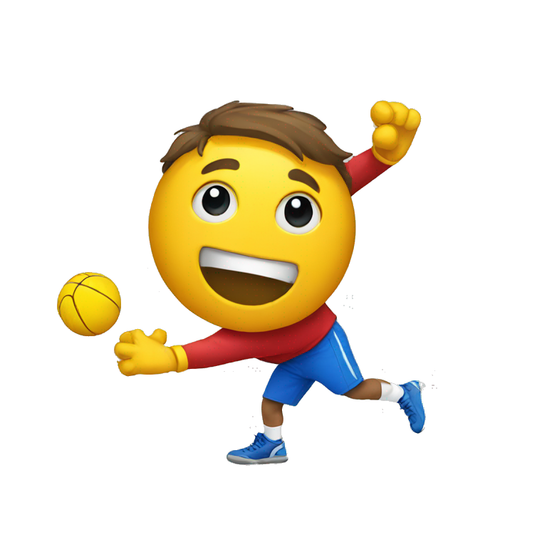 handball player with smile | AI Emoji Generator