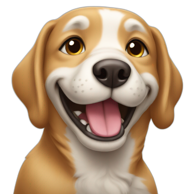 Dog with a big smile | AI Emoji Generator