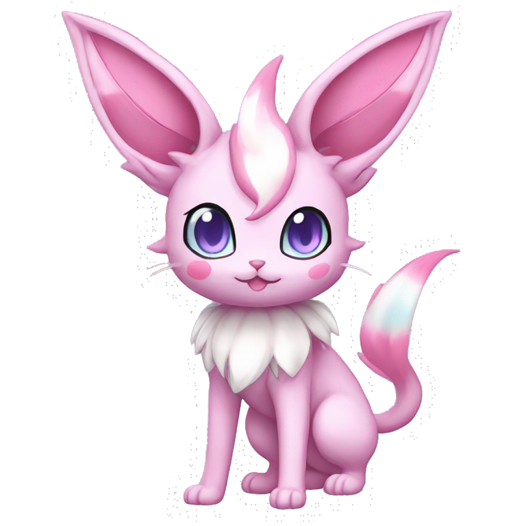 Kawaii Shiny Sylveon-bunny-pokémon Full Body 