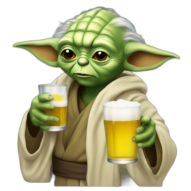 Yoda-drink-beer | AI Emoji Generator