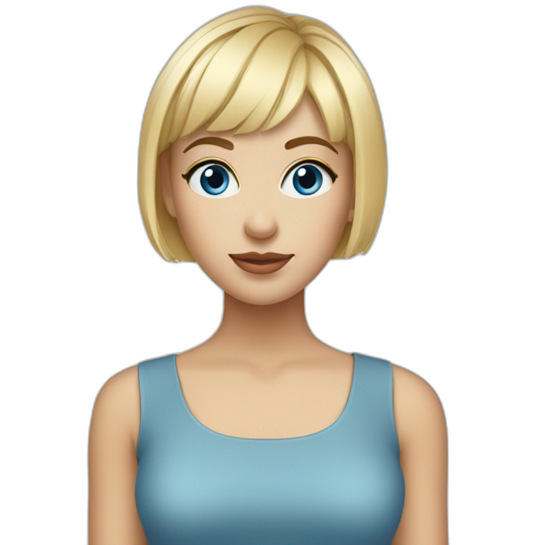 Blue Eyes Slytherin Girl With Short Wavy Ash Blonde Bob Hair Eating