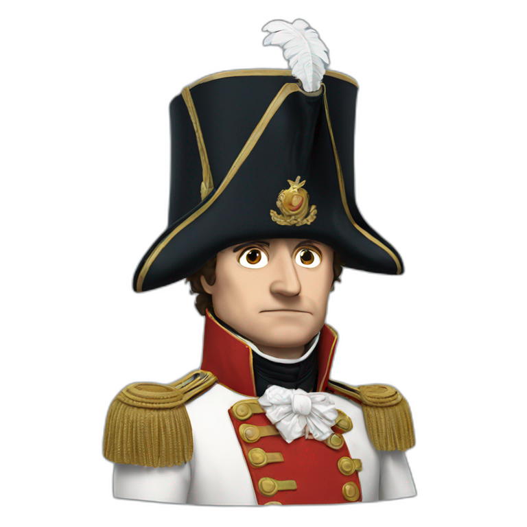 Napoleon on a fish | AI Emoji Generator