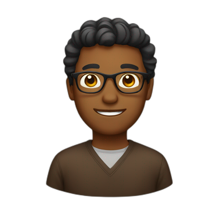 brown bunny with glasses | AI Emoji Generator