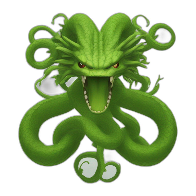 hydra with three heads and glasses | AI Emoji Generator