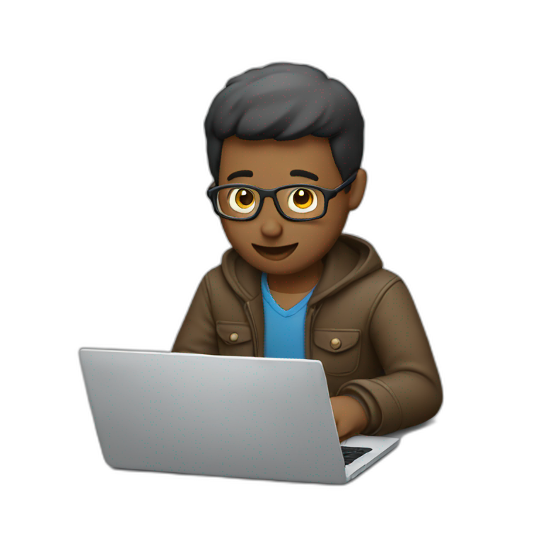 Guy Laptop | AI Emoji Generator