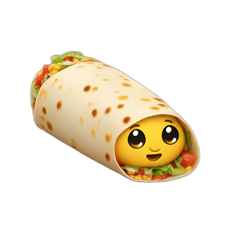 a panda and a burrito | AI Emoji Generator