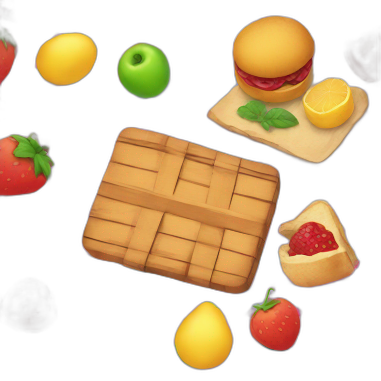 picnic basket with flowers inside | AI Emoji Generator