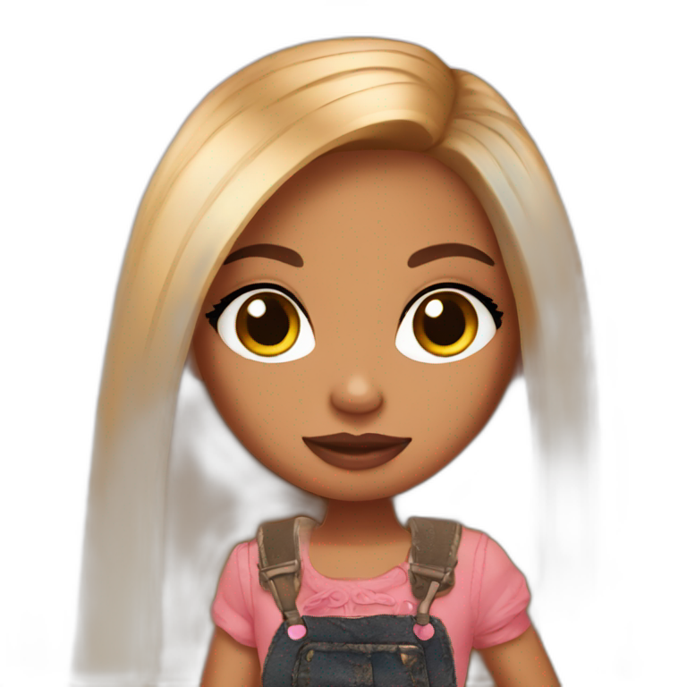 Bratz Doll With Blond Hair And Light Skin With Makeup Ai Emoji Generator 2752