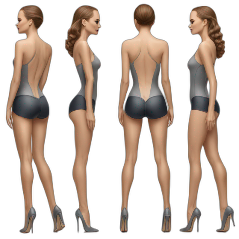 sexy natalie portman back on high heels long legs posing anatomy