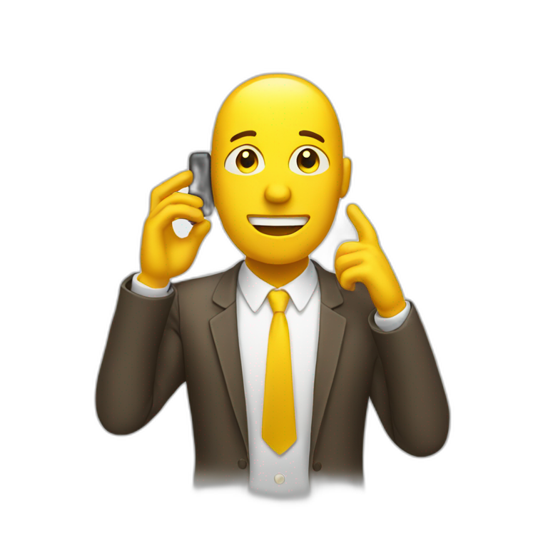 happy man on yellow | AI Emoji Generator