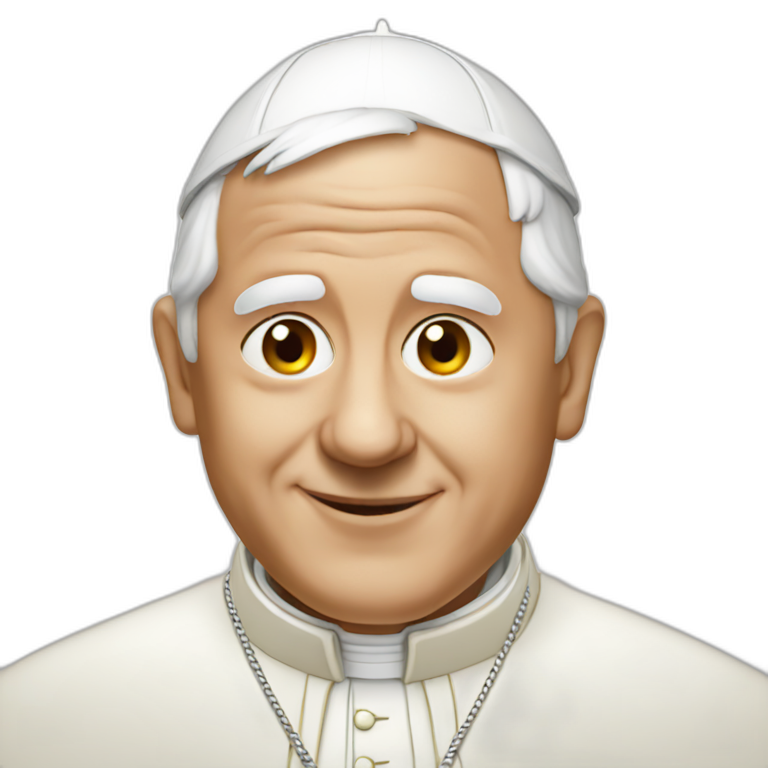 The Screaming yellow pope | AI Emoji Generator