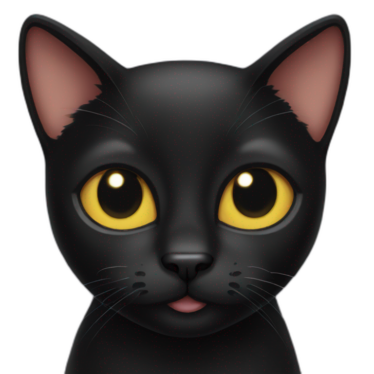 Disdainful Black cat | AI Emoji Generator