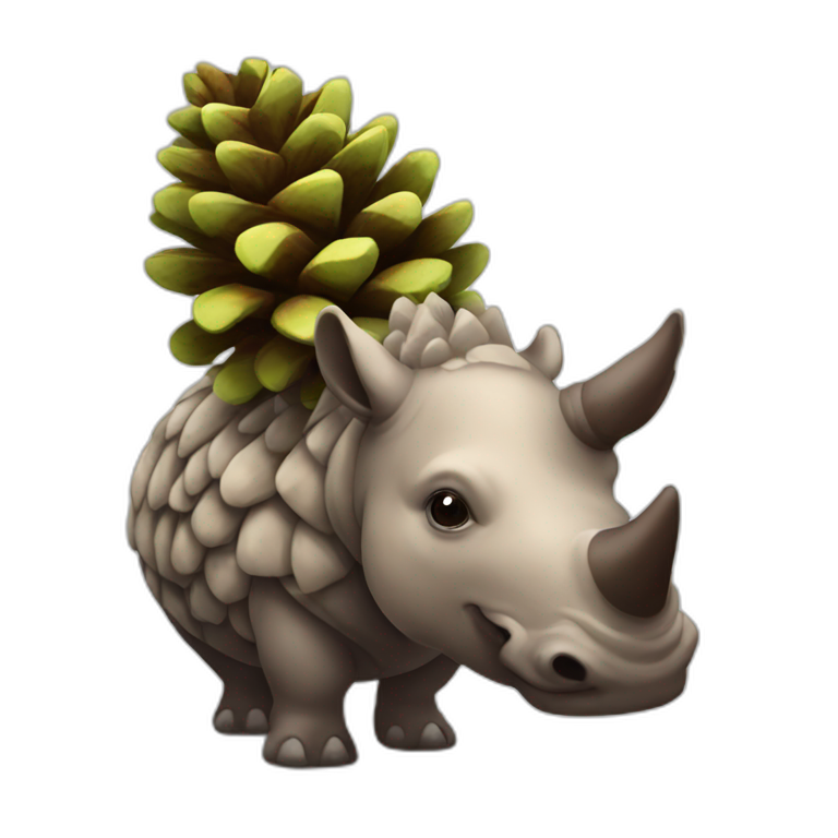 Pinecone rhino | AI Emoji Generator