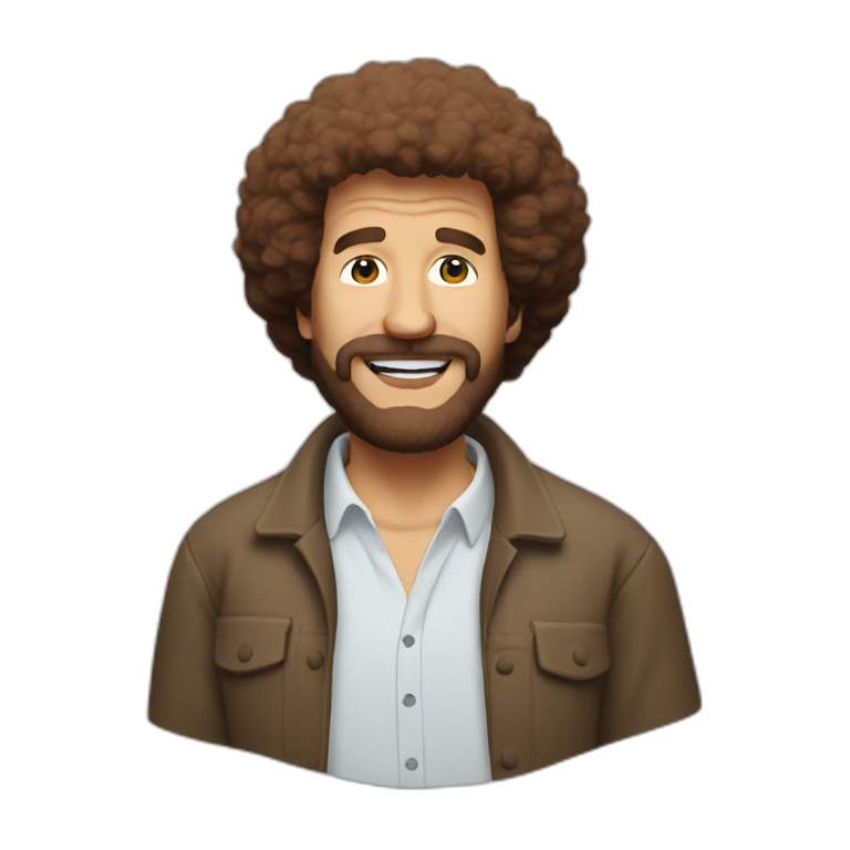 Bob Ross Brown Padres Hat | AI Emoji Generator