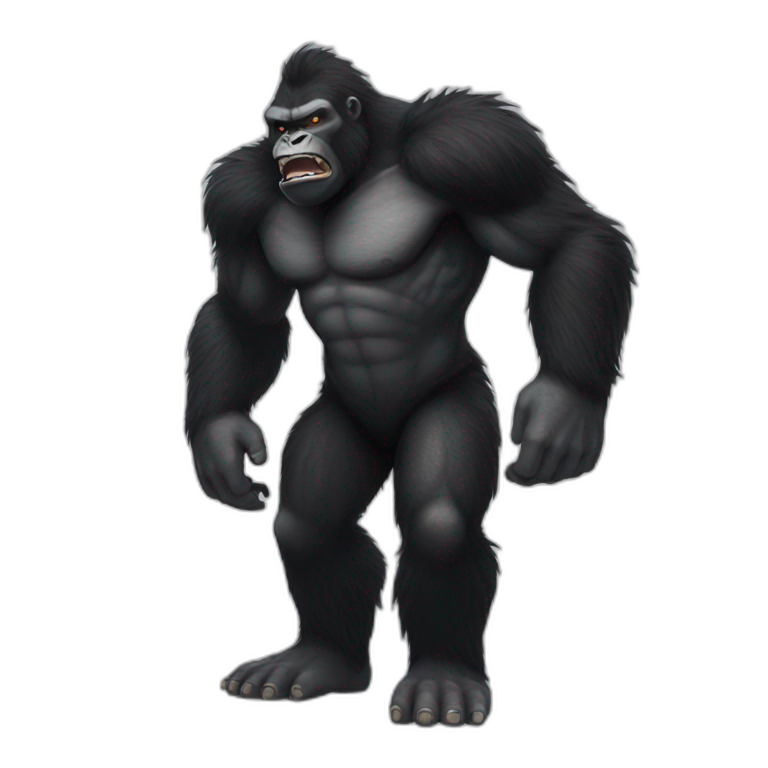 King Kong on building | AI Emoji Generator