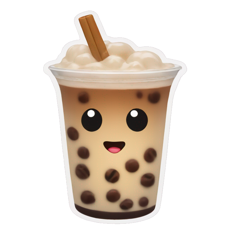 white boy with boba tea | AI Emoji Generator