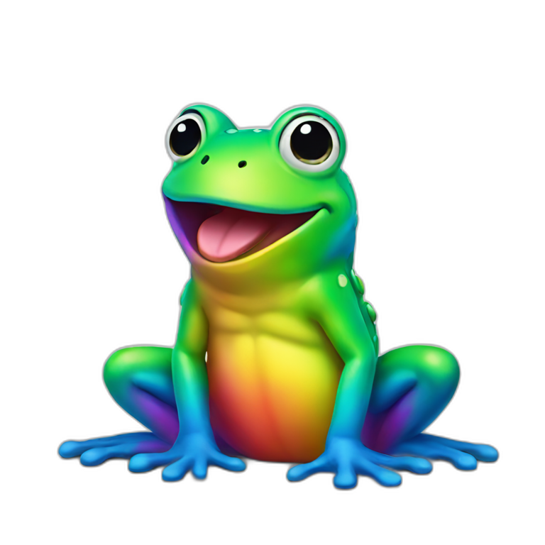 Imoji Frog happy | AI Emoji Generator