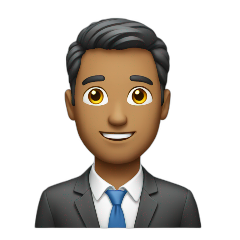 slick sales guy getting signature | AI Emoji Generator