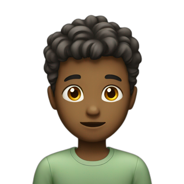 middle eastern 20 year old boy thinking | AI Emoji Generator