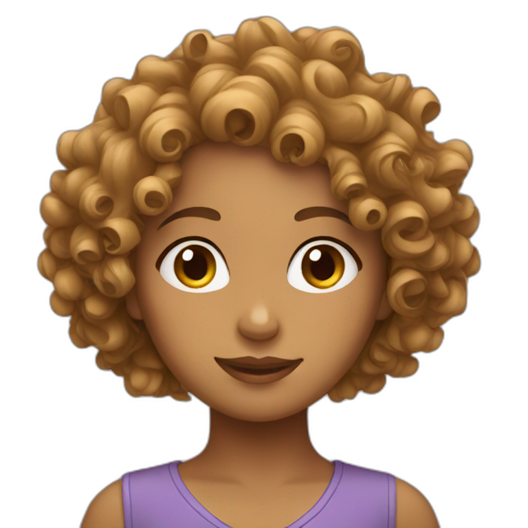 black Girl curly hair | AI Emoji Generator