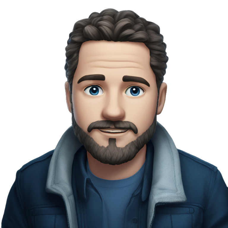 man face with blue eyes with panama | AI Emoji Generator