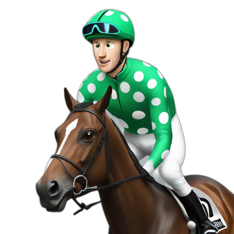 paul townend green polka dot jockey | AI Emoji Generator