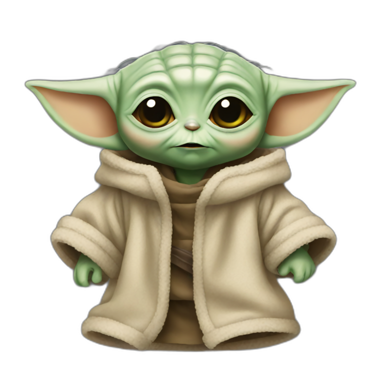 baby yoda with a valencia falla | AI Emoji Generator