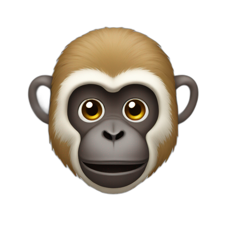 Monkey covering his ears | AI Emoji Generator