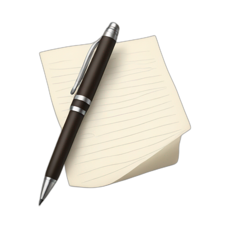 pen writing paper stack | AI Emoji Generator