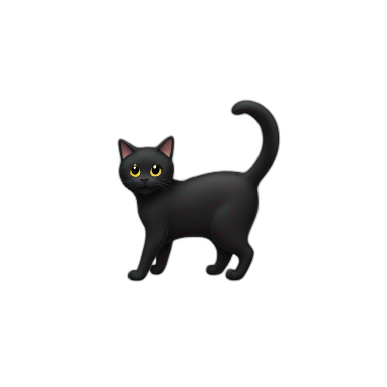 no-tail-black-cat-full-body | AI Emoji Generator