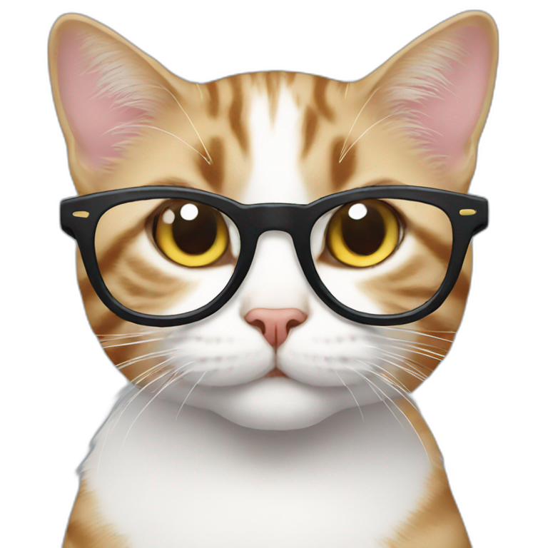 A cat with glasses | AI Emoji Generator