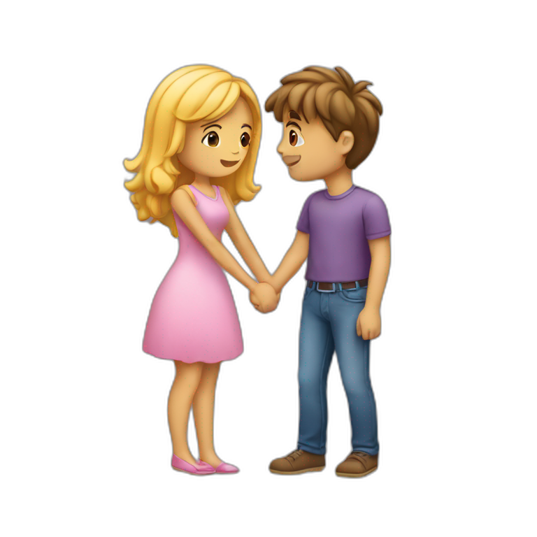 Homme Et Femme Bisous Ai Emoji Generator 7553