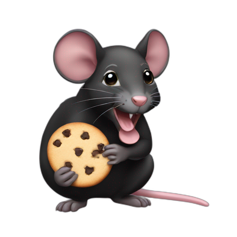 cartoon mouse eating cookie