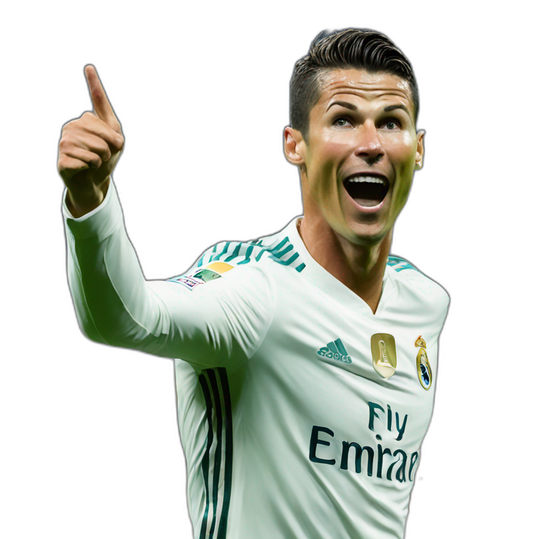 cristiano ronaldo doing siuu | AI Emoji Generator